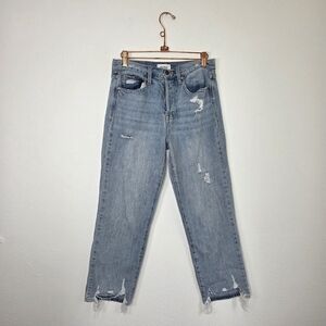 Pistola Jeans Charlie High Rise Distressed Straight Leg Button Fly Size 26